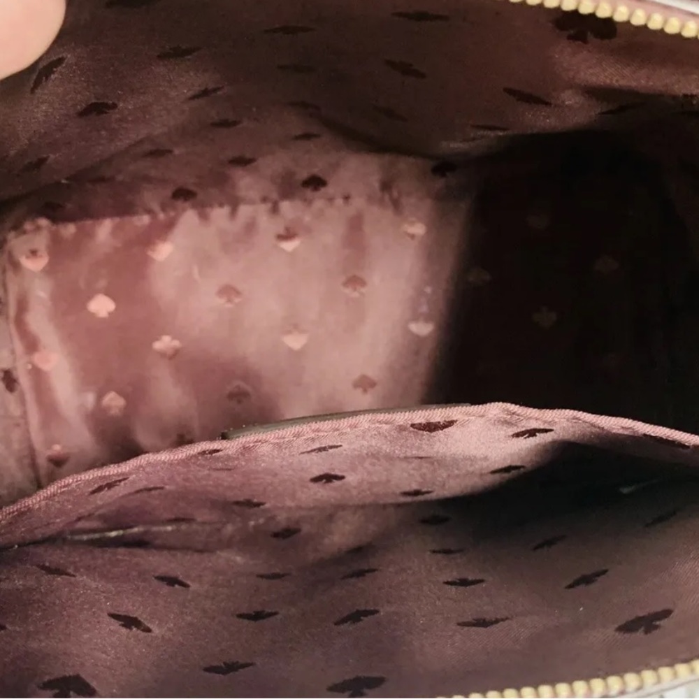 SHIMMY GLITTER IN DEEP NOVA SATCHEL KATE SPADE CROSSBODY BURGUNDY SPARKLES SUN - Picture 3 of 10